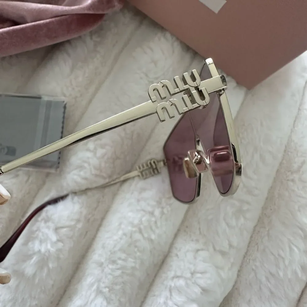NEW RARE MIU MIU MIRRORED SHIELD SUNGLASSES
